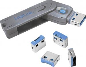 LogiLink USB-C port blocker 1xkey and 4xlocks (AU0052) 1