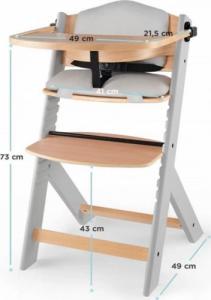 KinderKraft Krzesełko do karmienia Enock z poduszką, szare nogi (KHENOC0PGRY0000) 8