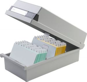 HAN KARTOTEKA Z WIEKIEM KARTEI, POLISTYREN, A5, SZARA HN95511-13 2