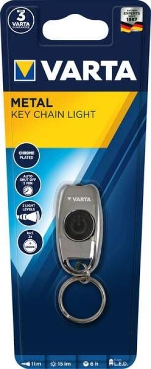 Latarka Varta LED Metal key chain (16603101401) 1