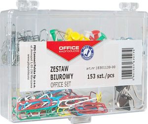 Office Products ZEST.BIUR. OFFICEPRODUCTS PLASTIKOWE PUDEŁKO (PINEZKI,KLIPY,SPINACZE) MIKS153SZT 18301139-99 1