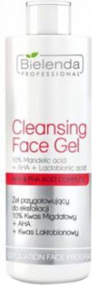 Bielenda Professional Cleansing Face Gel 10% Mandelic Acid + AHA + Lactobionic Acid Żel przygotowujący do eksfoliacji 200g 1