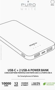 Powerbank Puro Fast Charger 10000mAh Biały 2