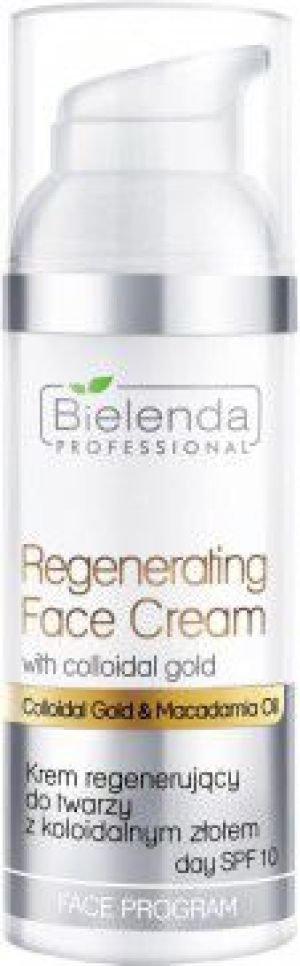 Bielenda Professional Regenerating Face Cream With Colloidal Gold Krem regenerujący do twarzy ze złotem SPF10 50ml 1