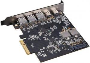 Kontroler Akasa PCIe 2.0 x4 - 3x USB 3.2 Gen 2 + 2x USB-C 3.2 Gen 2 (AK-PCCU3-09) 4