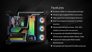 Raijintek Raijintek ANTILA PURE R240A Ausgleichsbehälter, 262,5mm, ARGB - schwarz 1