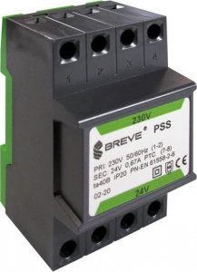 BREVE Transformator 1-fazowy modułowy PSS 10VA 230V/24V /na szynę/ 16024-0251 1
