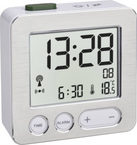 TFA TFA 60.2545.54 RC Alarm Clock silver/white 1