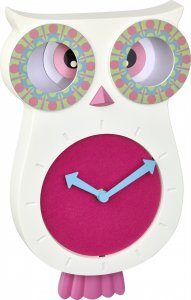 TFA TFA 60.3052.02 white/pink Lucy Kids Pendulum Clock Owl 1