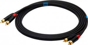 Kabel SSQ RCA (Cinch) x2 - RCA (Cinch) x2 1m czarny (SS-1431) 1