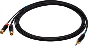 Kabel SSQ Jack 3.5mm - RCA (Cinch) x2 2m czarny (SS-1422) 1