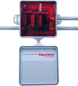 Cellpack Wodoszczelna puszka przelotowo odgałęźna Universal-Box z żywicą CG 420083 1