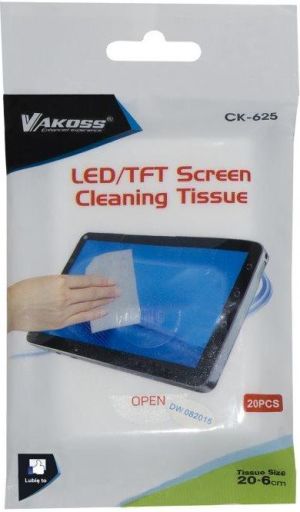 Vakoss Ściereczki do czyszczenia ekranów LCD/LED 20szt. (CK-625) 1