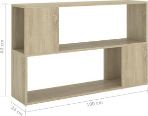 vidaXL Regał na książki, dąb sonoma, 100x24x63 cm, płyta wiórowa 7