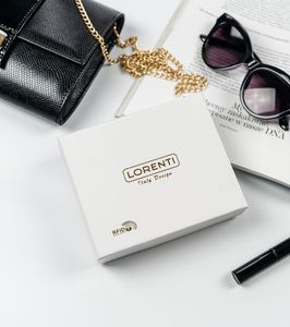 Lorenti Skórzany, lakierowany portfel damski pionowy w kolorowe motyle NoSize 6