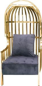 King Home Fotel LORD złoty - poduszka czarny velvet 1