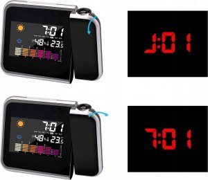 Stacja pogodowa R18 MINI STACJA POGODY + ZEGAR PROJEKTOR 11