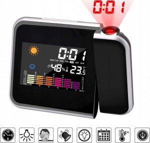 Stacja pogodowa R18 MINI STACJA POGODY + ZEGAR PROJEKTOR 4