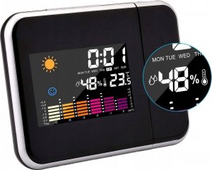 Stacja pogodowa R18 MINI STACJA POGODY + ZEGAR PROJEKTOR 6