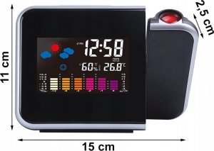 Stacja pogodowa R18 MINI STACJA POGODY + ZEGAR PROJEKTOR 8