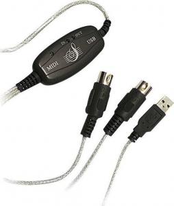 Kabel USB USB-A - MIDI Szary (K602) 1