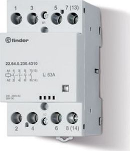 Finder Stycznik modułowy 3Z+1R 63A,22.64.0.230.4710 , Finder, F22-64-0-230-4710. 1