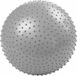 Piłka rehabilitacyjna 65cm z wypustkami szara (F9C1) 8