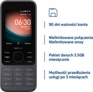 Telefon komórkowy Nokia 6300 4G Dual SIM Szary 1