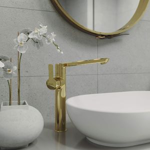 Bateria umywalkowa Deante Arnika stojąca złoty (BQA Z20K) 3