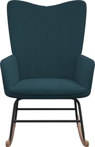 vidaXL Fotel bujany, niebieski, tapicerowany aksamitem 3