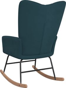 vidaXL Fotel bujany, niebieski, tapicerowany aksamitem 4