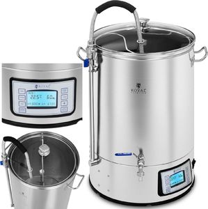 Royal Catering Kocioł warzelny zacierny do produkcji piwa stal nierdzewna 2500W LCD 40L Kocioł warzelny zacierny do produkcji piwa stal nierdzewna 2500W LCD 40L 1