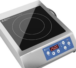 Royal Catering Kuchenka płyta indukcyjna nastawna 1 pole grzewcze śr. 28 cm LED 3500 W Kuchenka płyta indukcyjna nastawna 1 pole grzewcze śr. 28 cm LED 3500 W 4