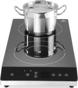 Płyta wolnostojąca Hendi Kuchenka indukcyjna przenośna 2 pola grzewcze OBLIQUE śr. 22 cm 3500 W 230 V - Hendi 239438 Kuchenka indukcyjna przenośna 2 pola grzewcze OBLIQUE śr. 22 cm 3500 W 230 V - Hendi 239438 5