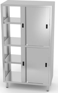 Hendi Szafa przelotowa gastronomiczna z drzwami suwanymi skręcana nierdzewna 80x70x180 cm - Hendi 812402 Szafa przelotowa gastronomiczna z drzwami suwanymi skręcana nierdzewna 80x70x180 cm - Hendi 812402 1