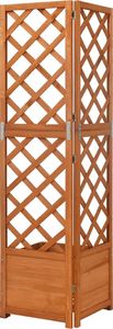 vidaXL Narożna donica ogrodowa z kratką, 40x40x150 cm, jodła 3
