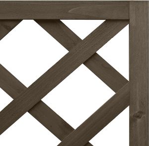 vidaXL Narożna donica ogrodowa z kratką, szara, 40x40x150 cm, jodła 5