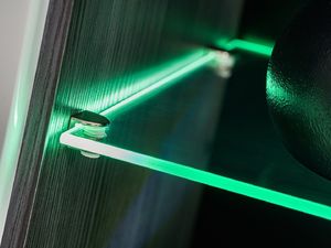 FURNIVAL Meblościanka SOLIDO TWIN sosna czarna/biały połysk 5