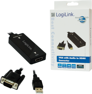 Adapter AV LogiLink D-Sub (VGA) - HDMI + USB-A czarny (CV0060) 2
