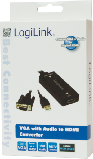 Adapter AV LogiLink D-Sub (VGA) - HDMI + USB-A czarny (CV0060) 3