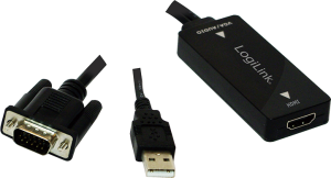 Adapter AV LogiLink D-Sub (VGA) - HDMI + USB-A czarny (CV0060) 1
