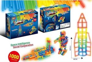 Słomki Konstrukcyjne, Klocki Edukacyjne, Patyczki 1000el. Świecące W Ciemności 2