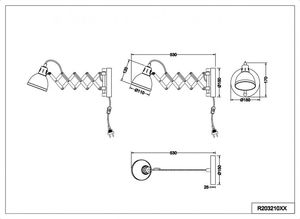 Kinkiet lampa ścienna Scissor 15 cm E14 stal 28W srebrna 4