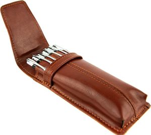 Kemer 061 Piórnik Duży twardy - koniak KEMER 2