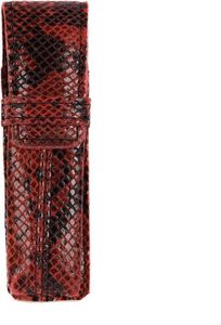 Kemer 062 Piórnik mały twardy-print wężowy malina KEMER 2