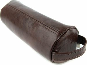 Piórnik Kemer 065 Piórnik okrągły na suwak - brąz KEMER 2