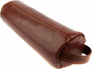 Piórnik Kemer 065 Piórnik okrągły na suwak - koniak KEMER 2