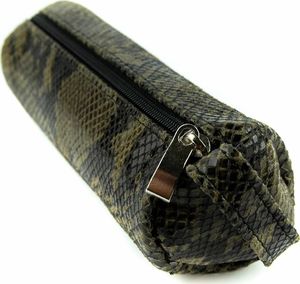 Piórnik Kemer 065 Piórnik okrągły na suwak - print wężowy zielony KEMER 2