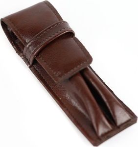 Kemer 068 Piórnik skórzany 2-komorowy - jasny brąz KEMER 2