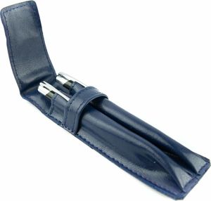 Kemer 068 Piórnik skórzany 2-komorowy-granat KEMER 2